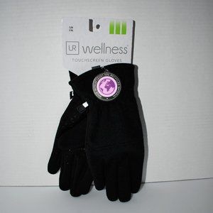 UR Men's Thermal Knuckle Fleece Seamed Gloves Black Size: S/M 22230DL22 NWT Deta